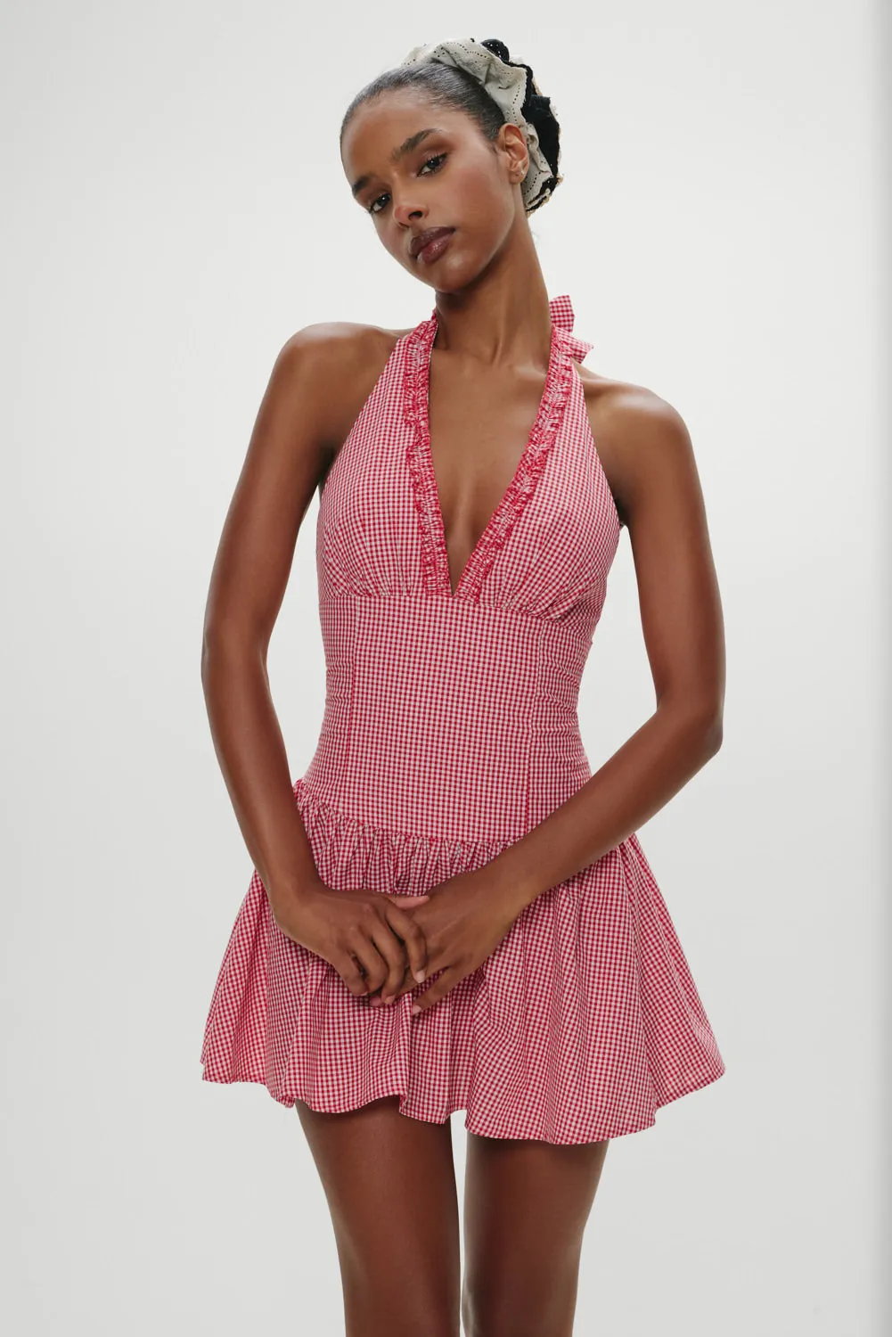 Scout Halter Cotton Mini Dress - Picnic Basket sold by Frankie's Bikinis product image thumbnail 2