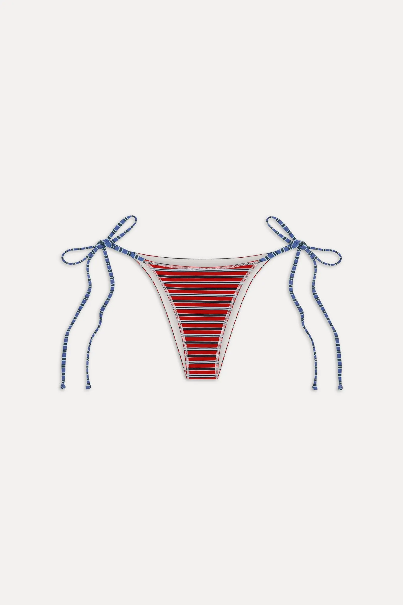 Mackenzie Cheeky String Bikini Bottom - Red Summer Stripe sold by Frankie's Bikinis product image thumbnail 3