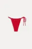 Tia Skimpy Denim Bikini Bottom - Red Denim sold by Frankie's Bikinis