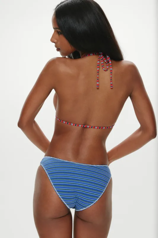 Catalina Full Coverage Bikini Bottom - Summer Stripe made by Frankie's Bikinis
