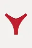 Full Moon Micro Bikini Bottom - Red Denim sold by Frankie's Bikinis
