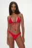 Full Moon Micro Bikini Bottom - Red Denim sold by Frankie's Bikinis
