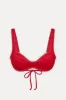 Franklin Underwire Denim Bikini Top - Red Denim sold by Frankie's Bikinis