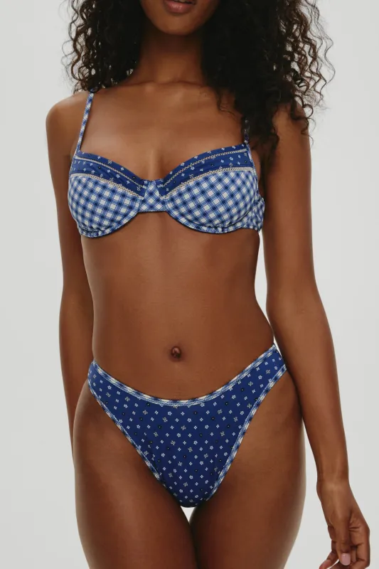 Presley High Waisted Bikini Bottom - Starry Night sold by Frankie's Bikinis