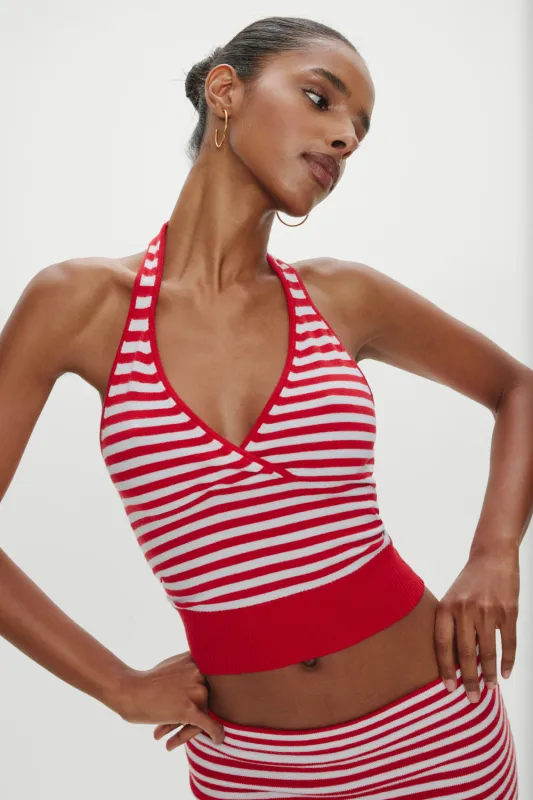 Dylan Knit Halter Top - South Hampton Stripe sold by Frankie's Bikinis