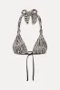 Kealy Halter Bikini Top - Zebra sold by Frankie's Bikinis