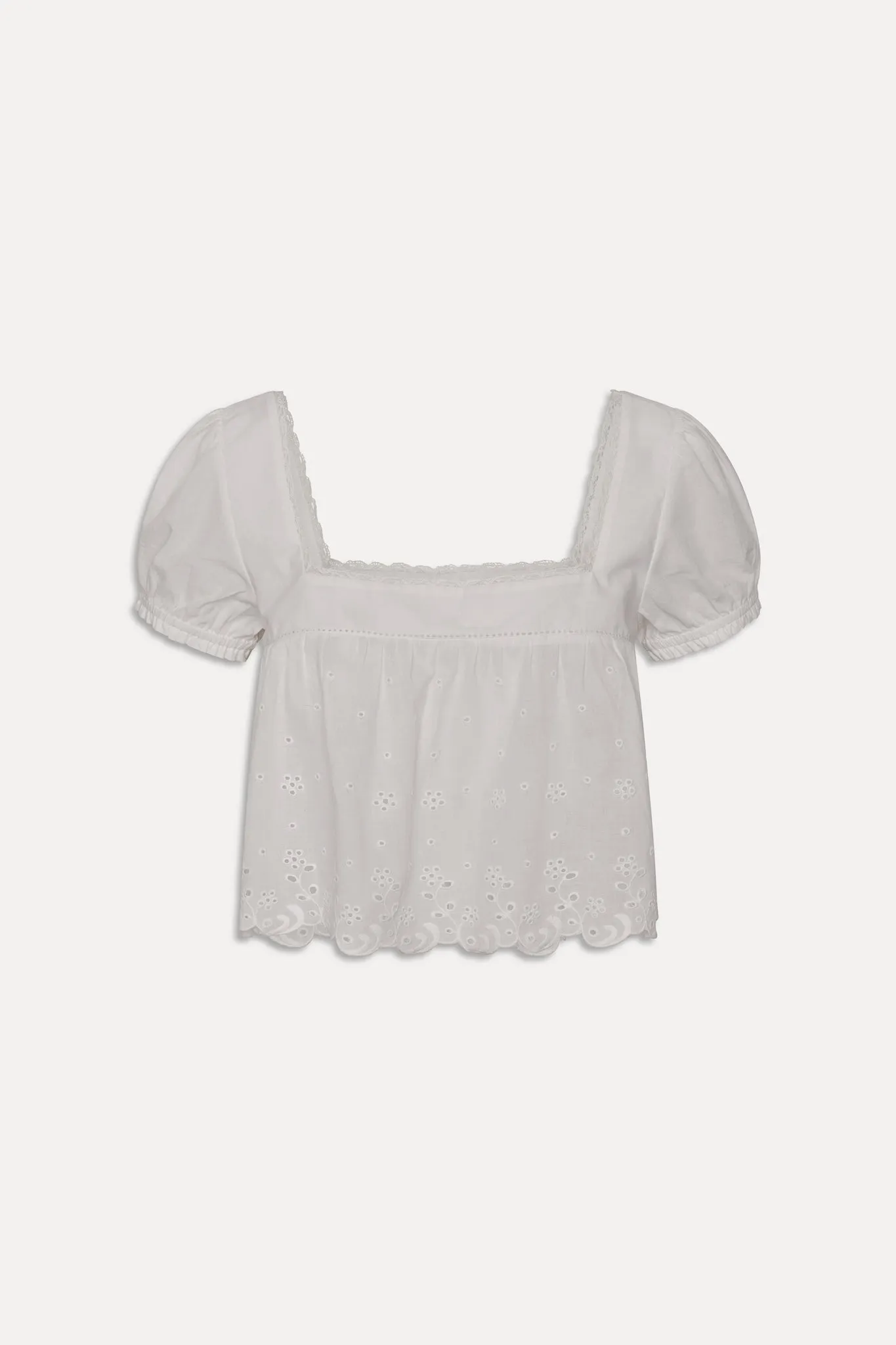 Princess Cropped Blouse - Daisy Eyelet sold by Frankie's Bikinis product image thumbnail 3