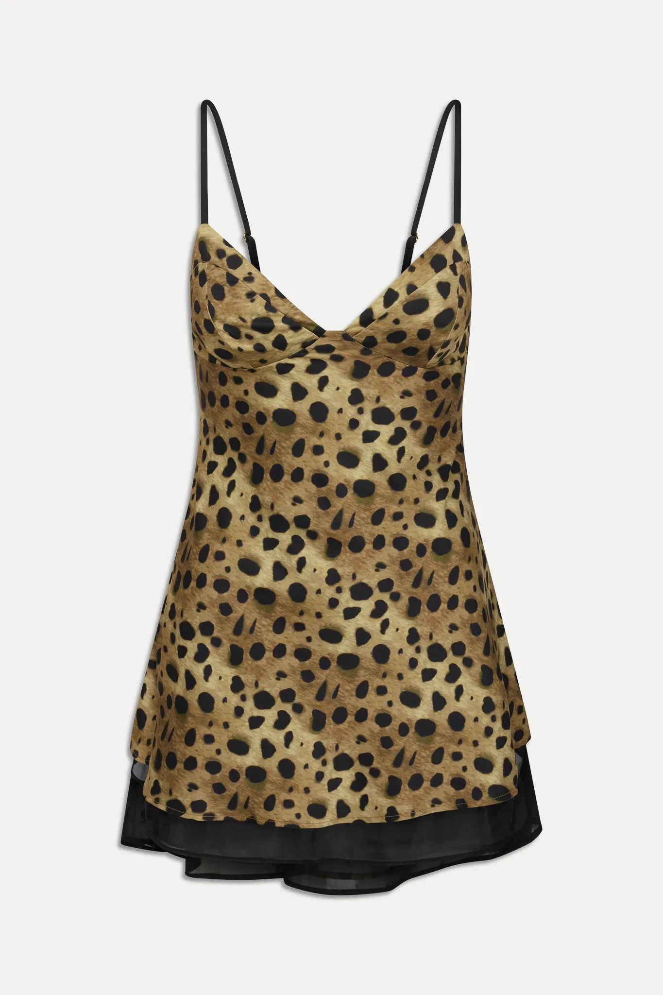 x Khy Kenley Satin Mini Dress - Lacey Leopard sold by Frankie's Bikinis product image thumbnail 3