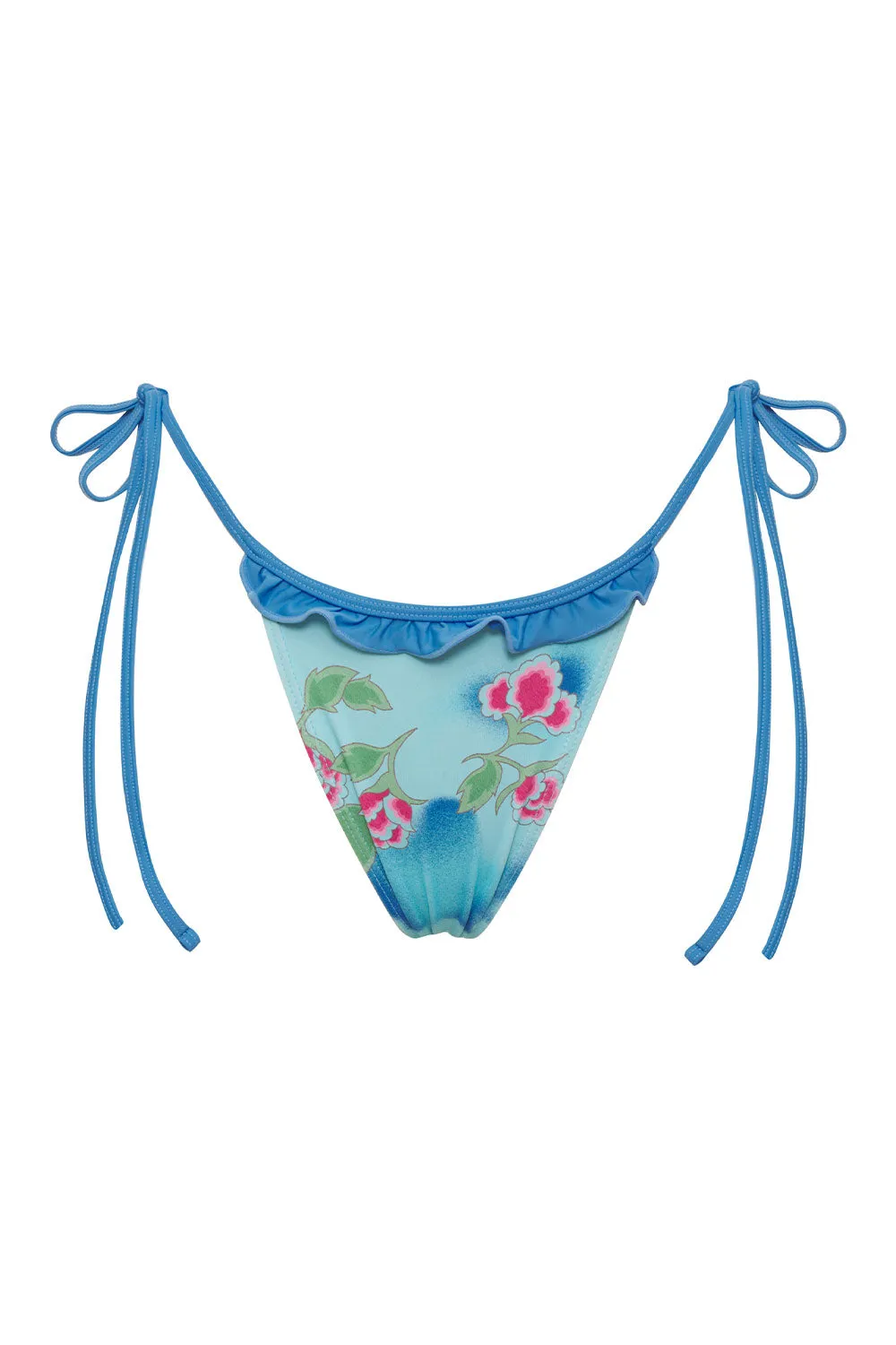 Camilla Floral String Bikini Bottom - Blue Daiquiri sold by Frankie's Bikinis product image thumbnail 5