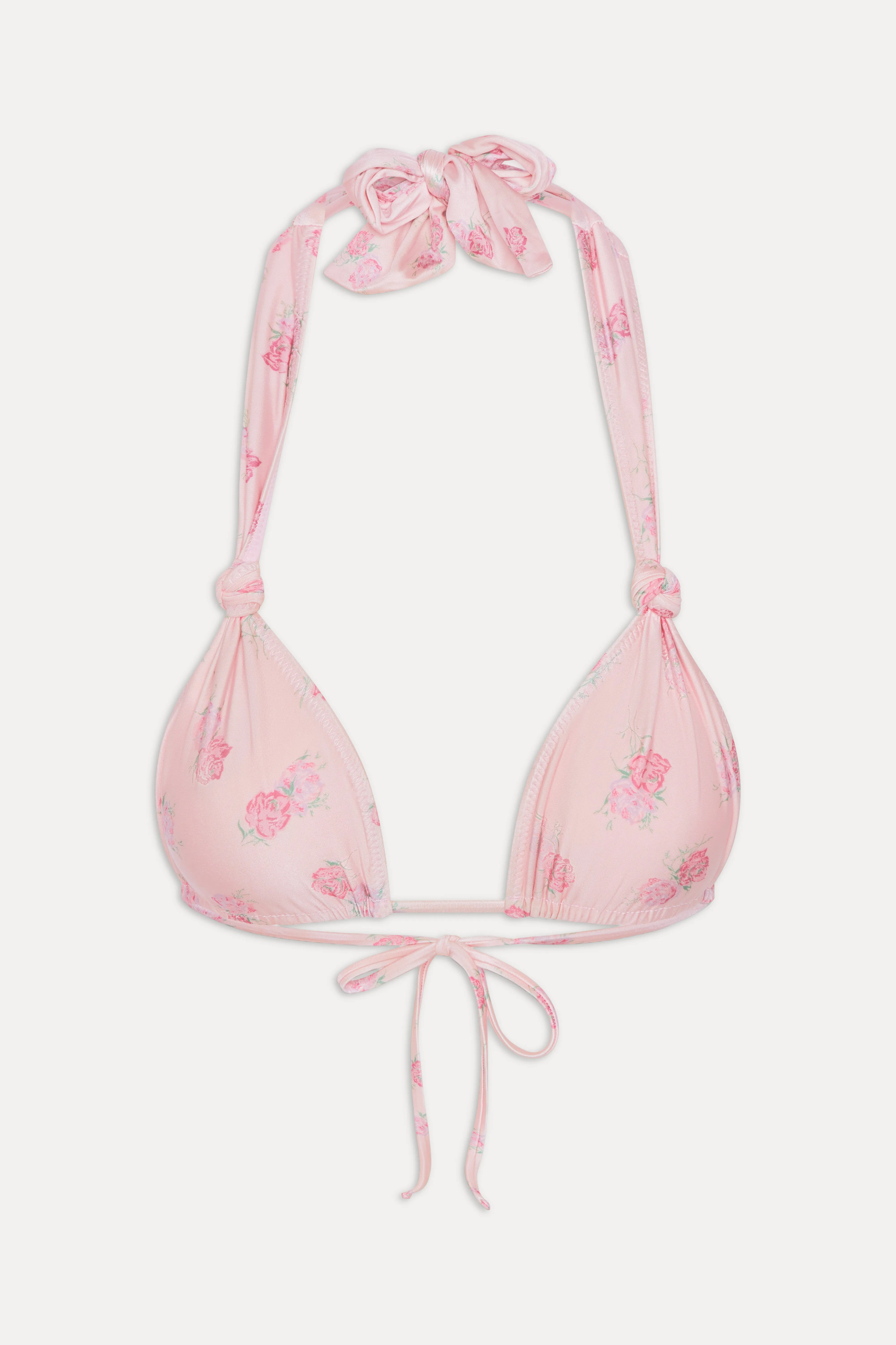 Kealy Triangle Halter Bikini Top - Fresh Rose sold by Frankie's Bikinis product image thumbnail 3