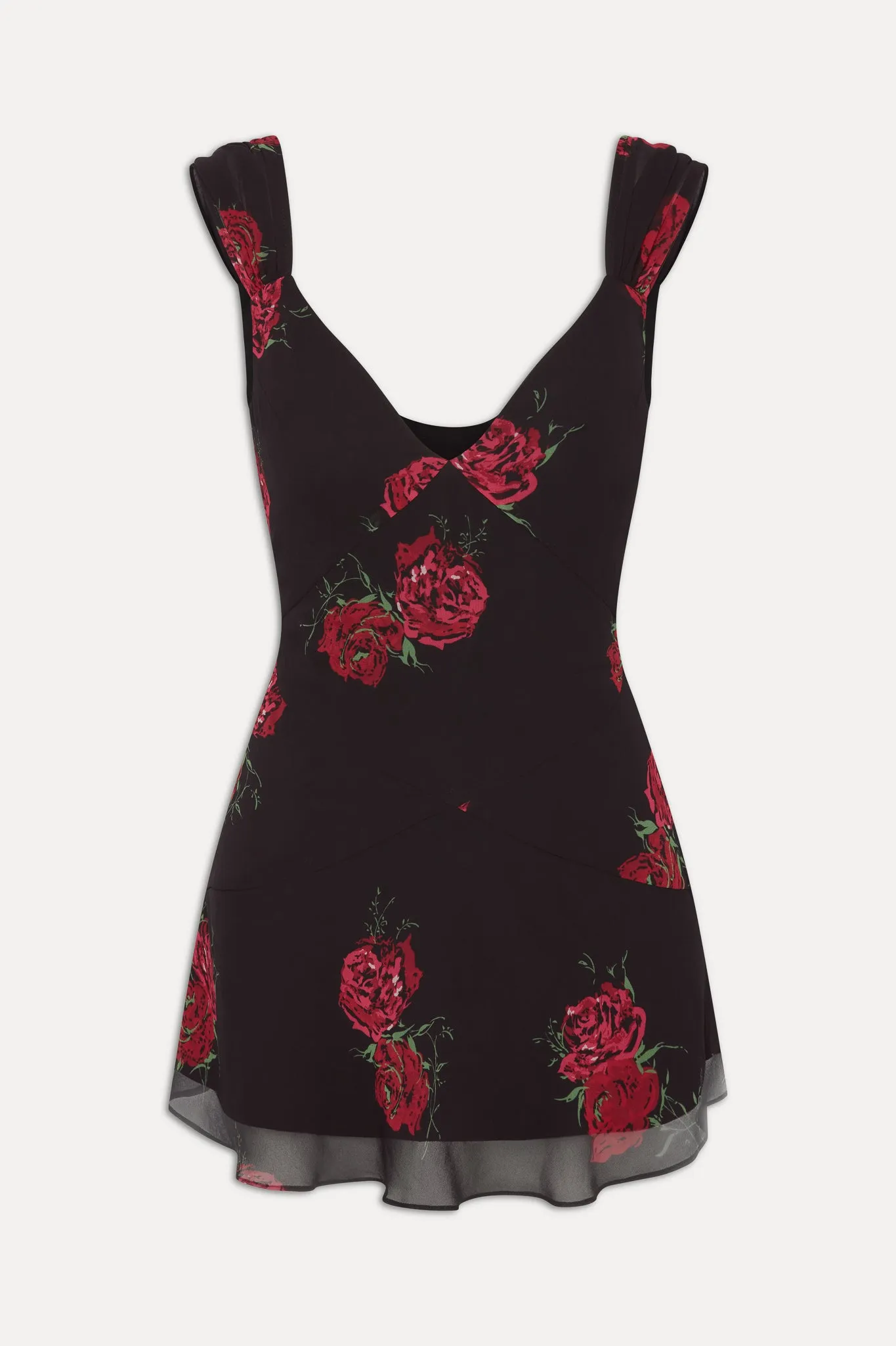 Lunarose Floral Mini Dress - Black Rose Brushstroke sold by Frankie's Bikinis product image thumbnail 3