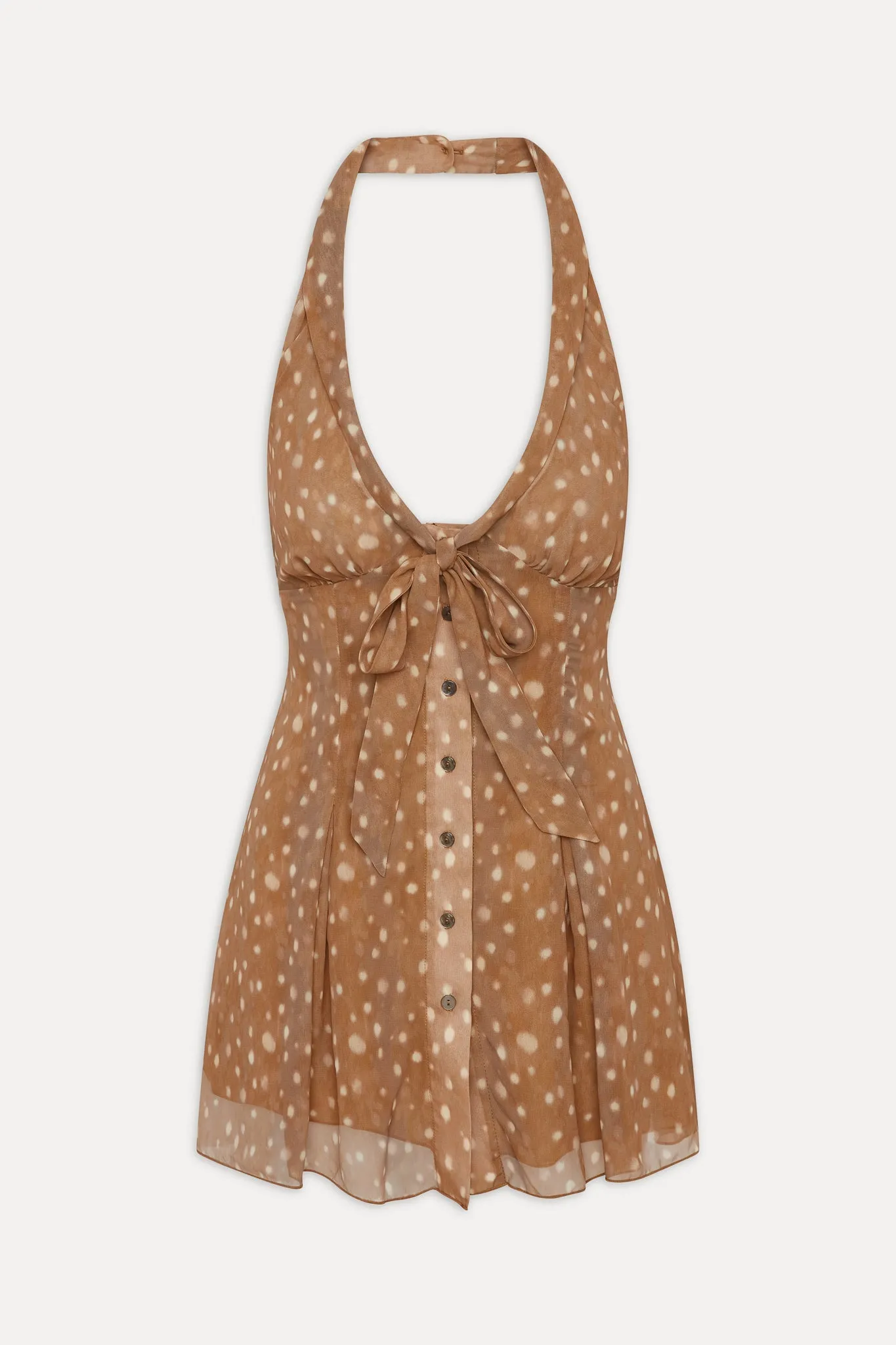Bloom Button Up Mini Dress - Fawn sold by Frankie's Bikinis product image thumbnail 3