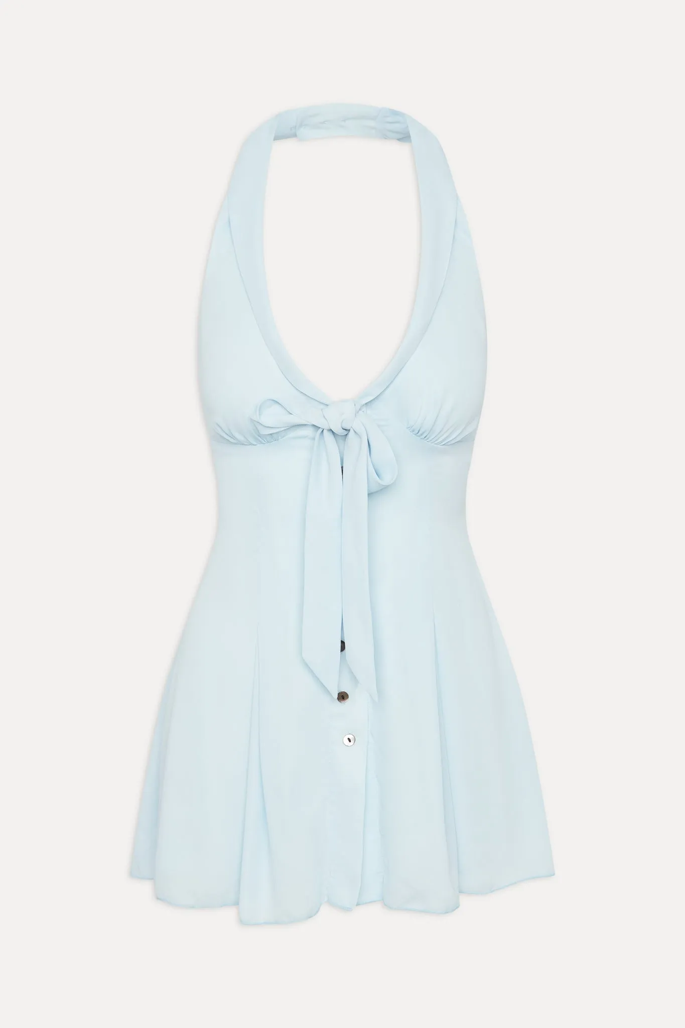 Bloom Button Up Mini Dress - Angel's Breath sold by Frankie's Bikinis product image thumbnail 3