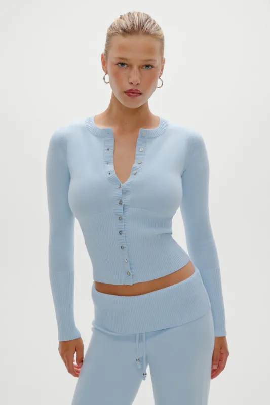 Lenon Button Up Knit Sweater - Daydream made by Frankie's Bikinis