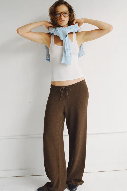 Wesley Knit Pants - Chocolate Brown sold by Frankie's Bikinis