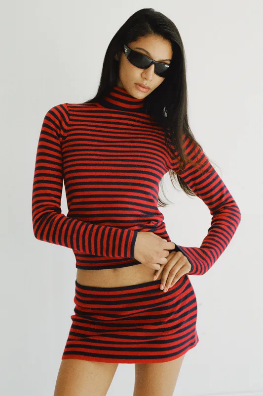 Milo Knit Turtleneck Sweater - Sunday Stripe made by Frankie's Bikinis