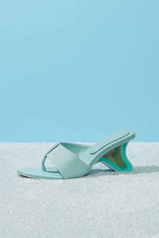 Surf Fin Heeled Sandal - Baby Blue sold by Frankie's Bikinis