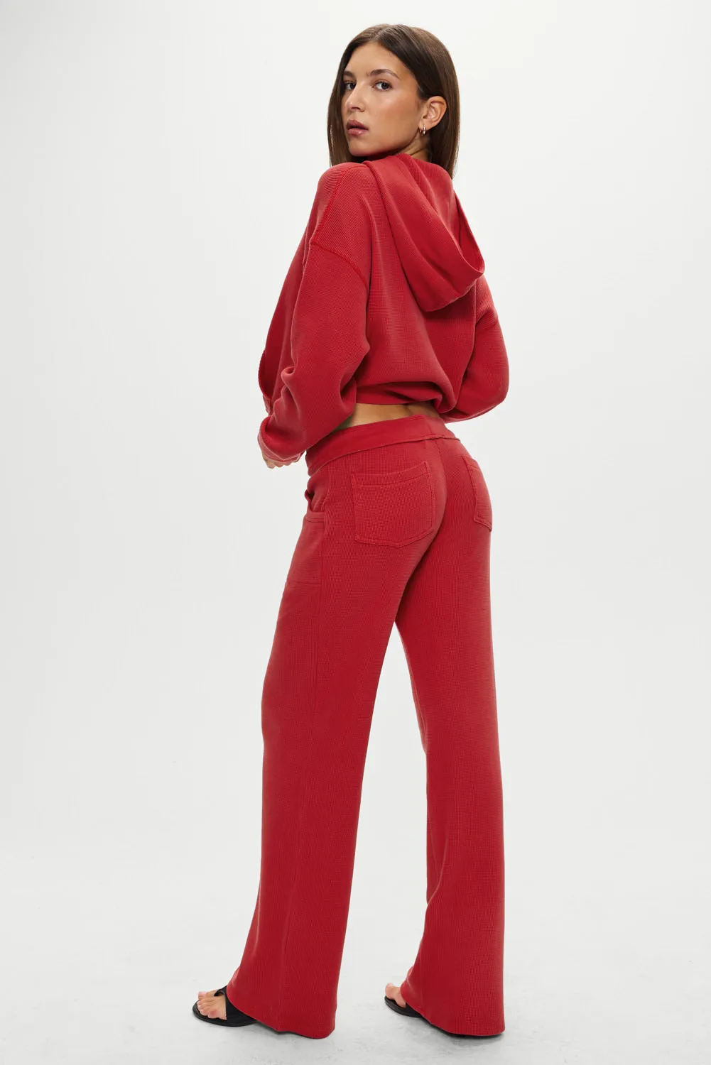 Emma Thermal Low Rise Pants - Strawberry Red sold by Frankie's Bikinis product image thumbnail 5