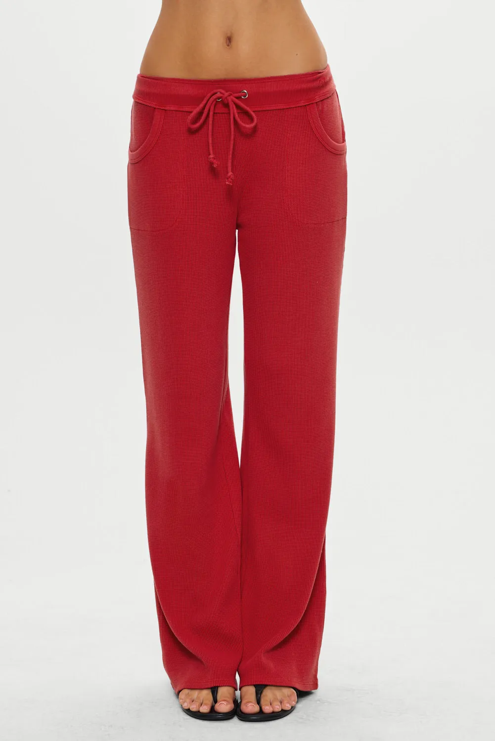 Emma Thermal Low Rise Pants - Strawberry Red sold by Frankie's Bikinis product image thumbnail 2