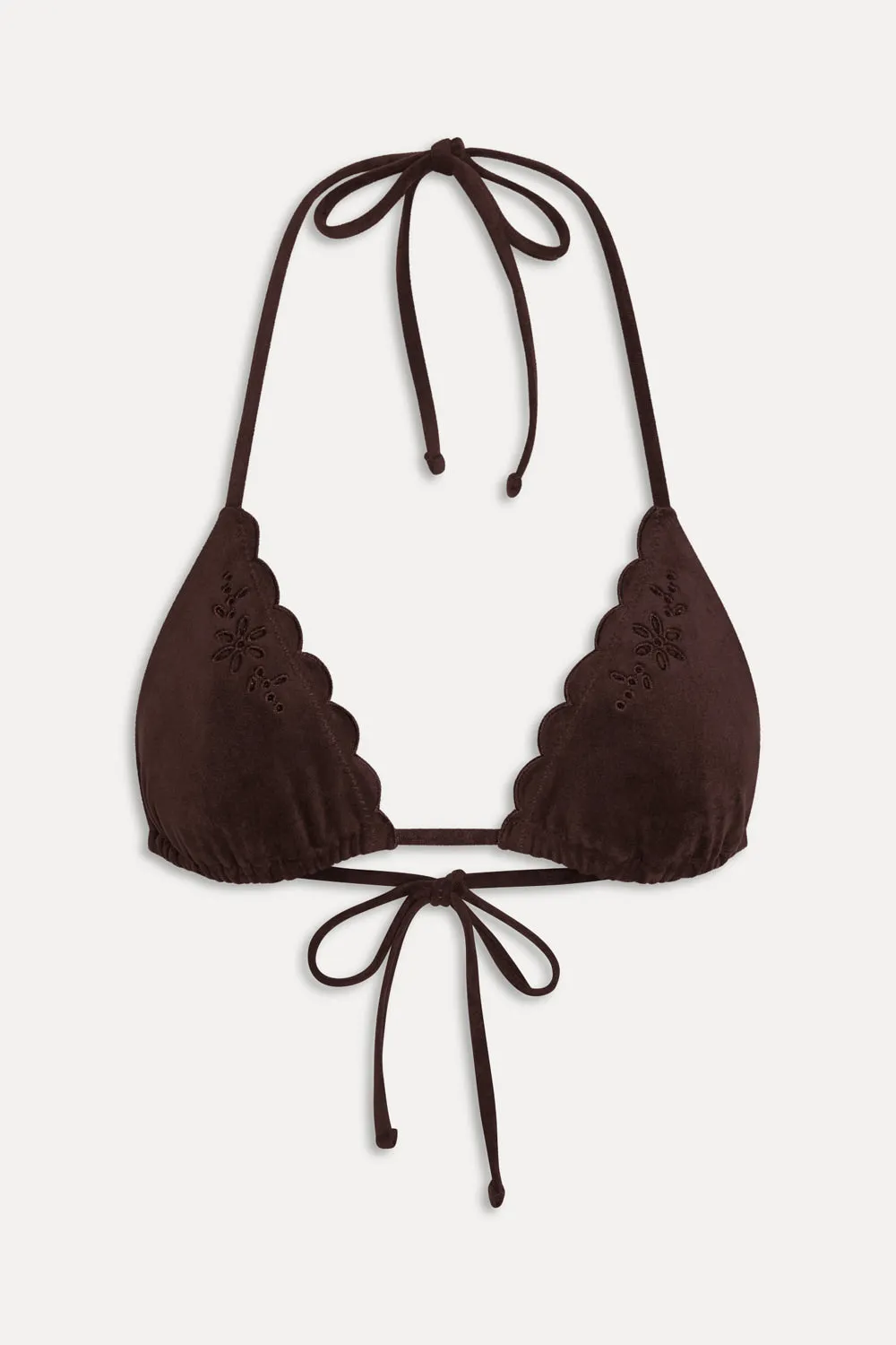 Nick Suede Triangle Bikini Top - Desert Suede sold by Frankie's Bikinis product image thumbnail 3