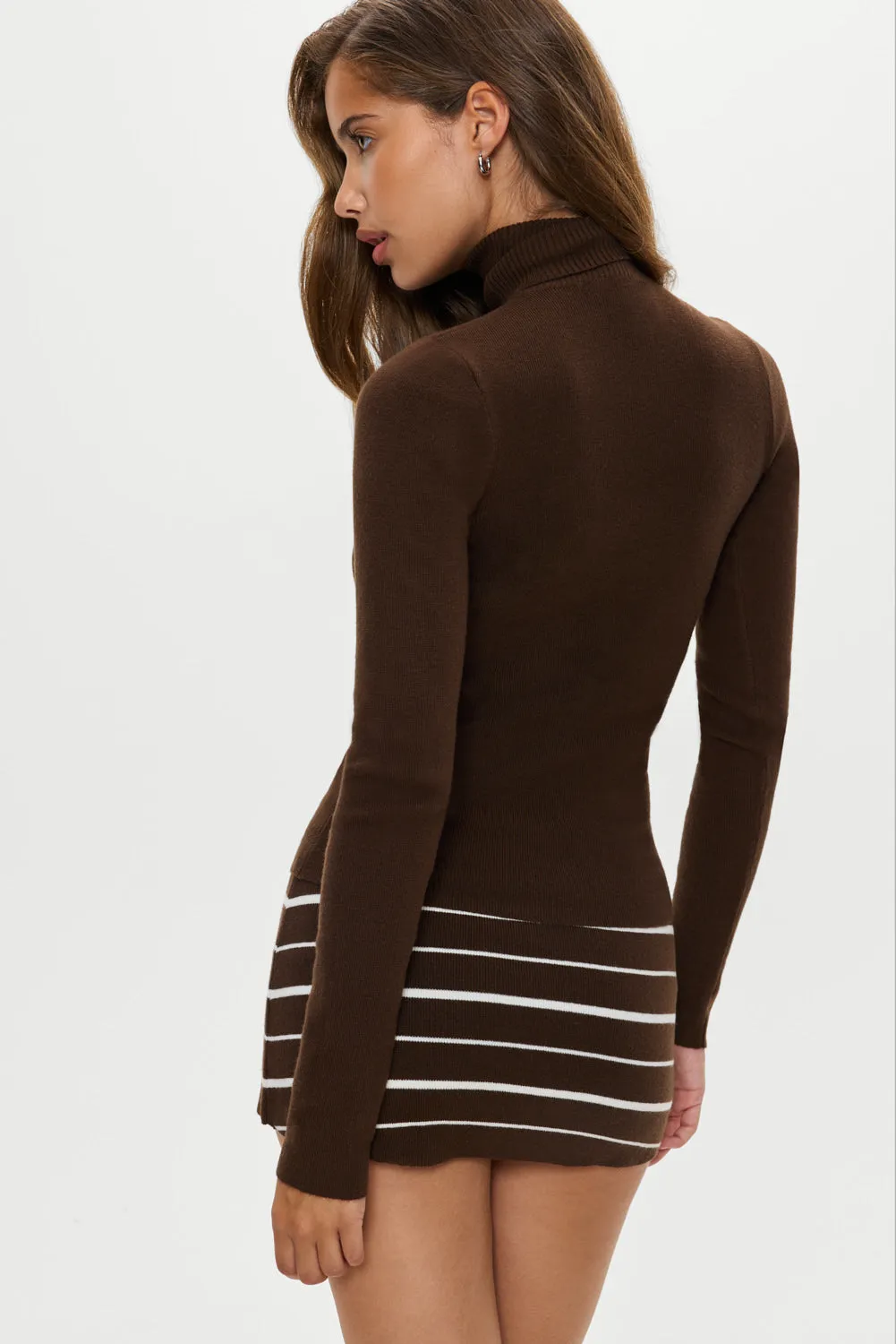 Tucker Knit Turtleneck Sweater - Amber sold by Frankie's Bikinis product image thumbnail 5