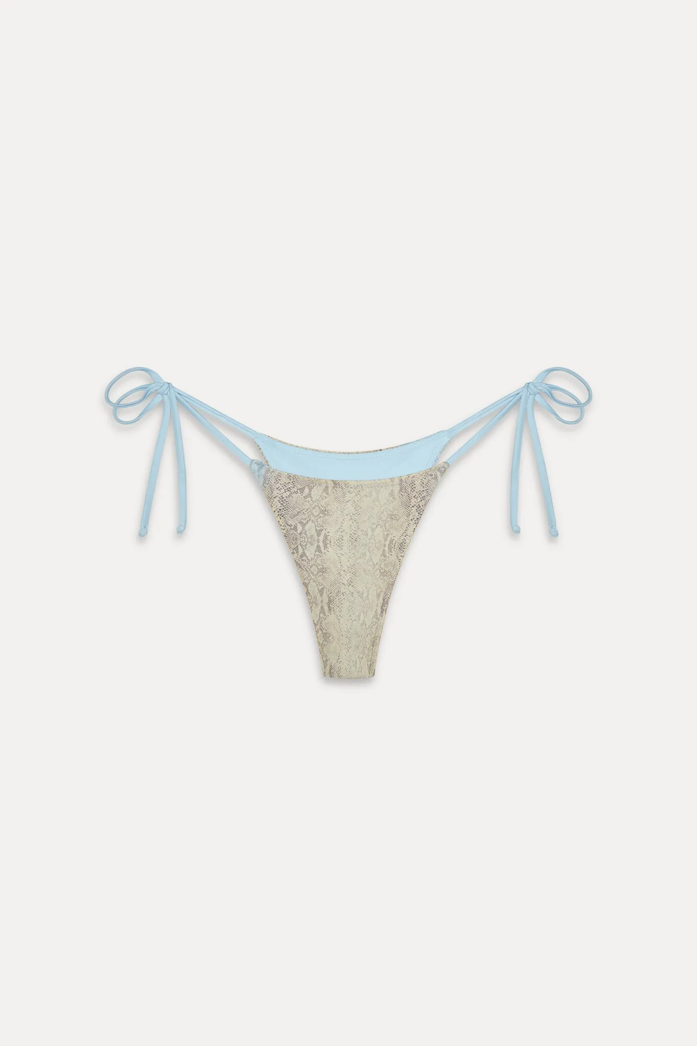 Divine Satin Skimpy Bikini Bottom - Blue Python sold by Frankie's Bikinis product image thumbnail 3