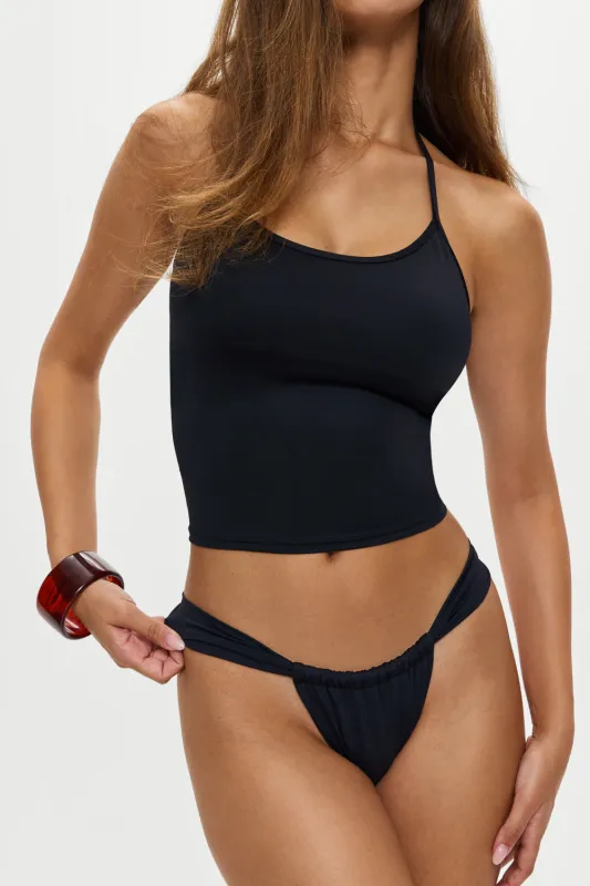 Beckett Micro Bikini Bottom - Black sold by Frankie's Bikinis