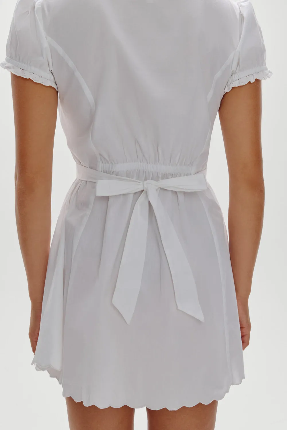 Ivy Cotton Mini Dress - White sold by Frankie's Bikinis product image thumbnail 4