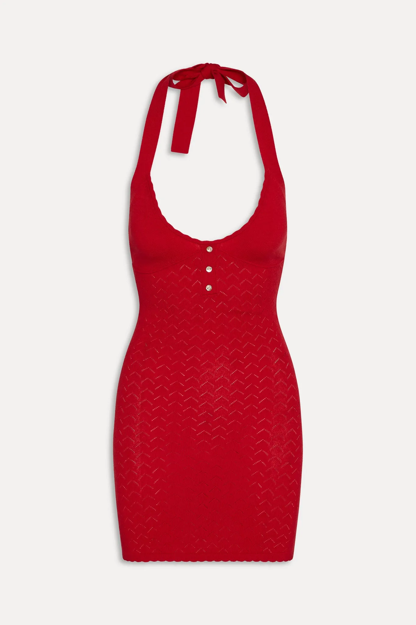 Glamour Halter Knit Mini Dress - Heartstrings sold by Frankie's Bikinis product image thumbnail 3