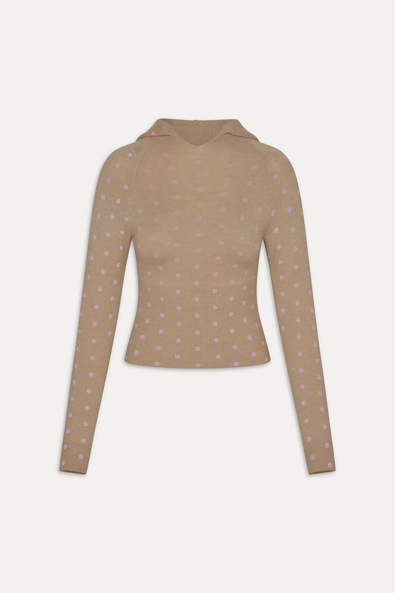 Hazel Knit Hoodie - Pink Ornaments sold by Frankie's Bikinis product image thumbnail 3