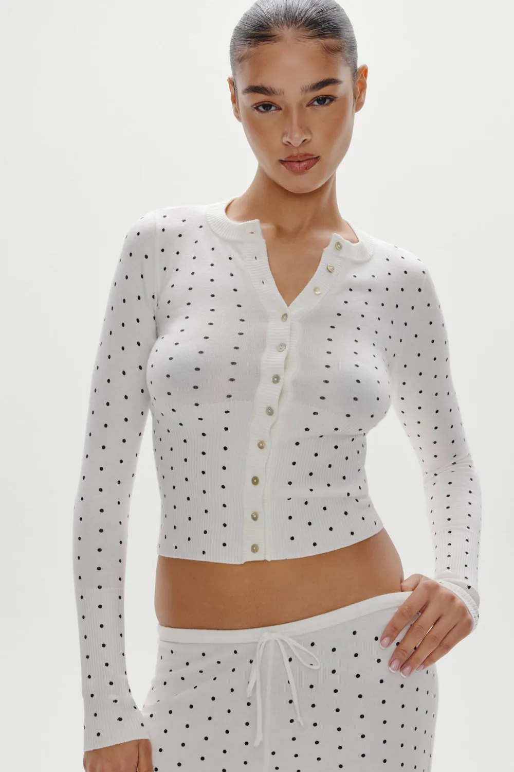 Lenon Button Up Knit Sweater - Belle of the Ball sold by Frankie's Bikinis product image thumbnail 2