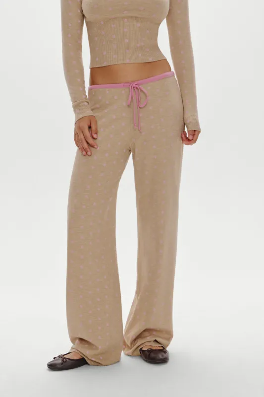 Mellow Knit Pants - Pink Ornaments sold by Frankie's Bikinis