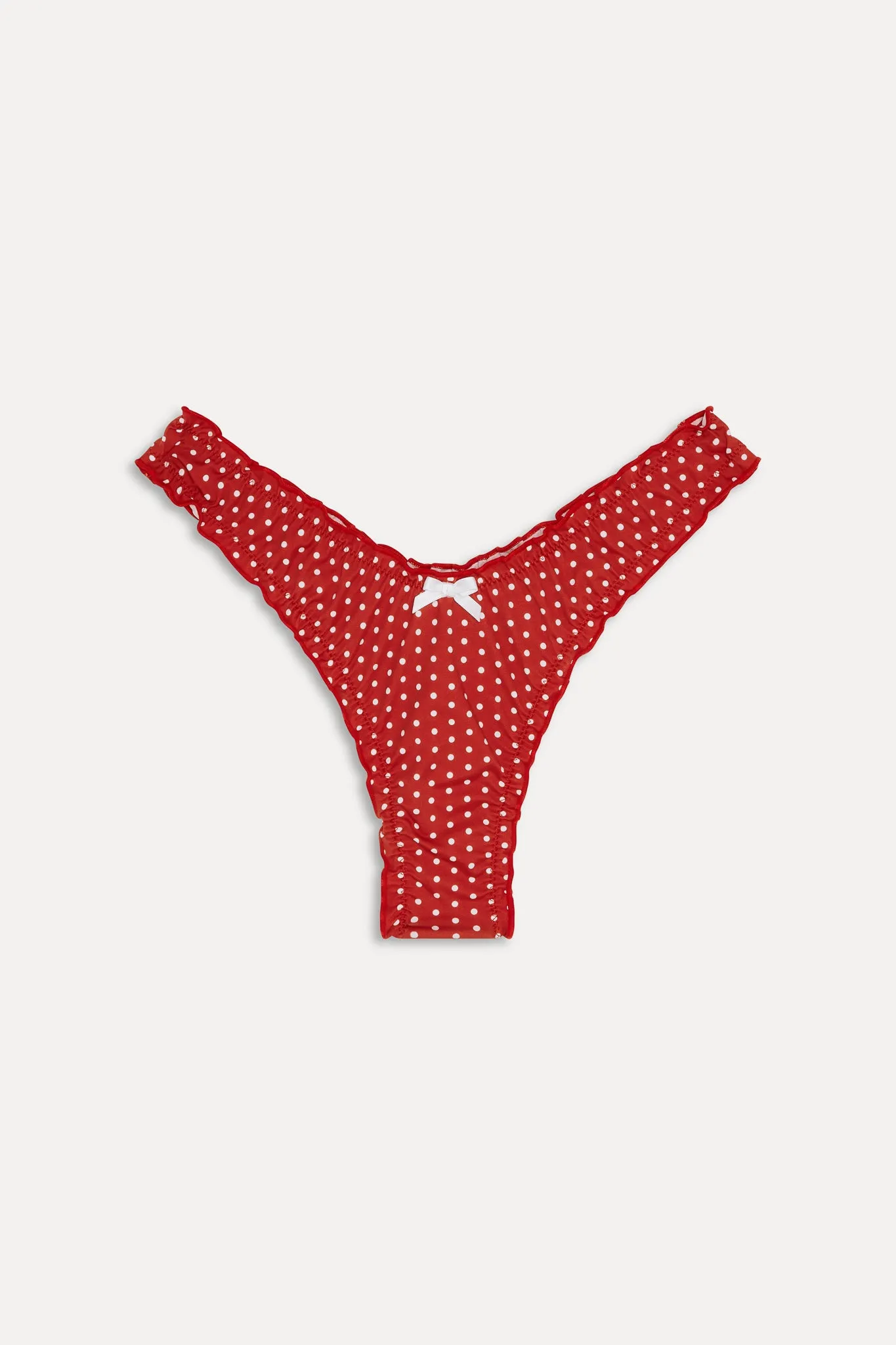 Dalton Micro Bikini Bottom - Red Polka Dot sold by Frankie's Bikinis product image thumbnail 3