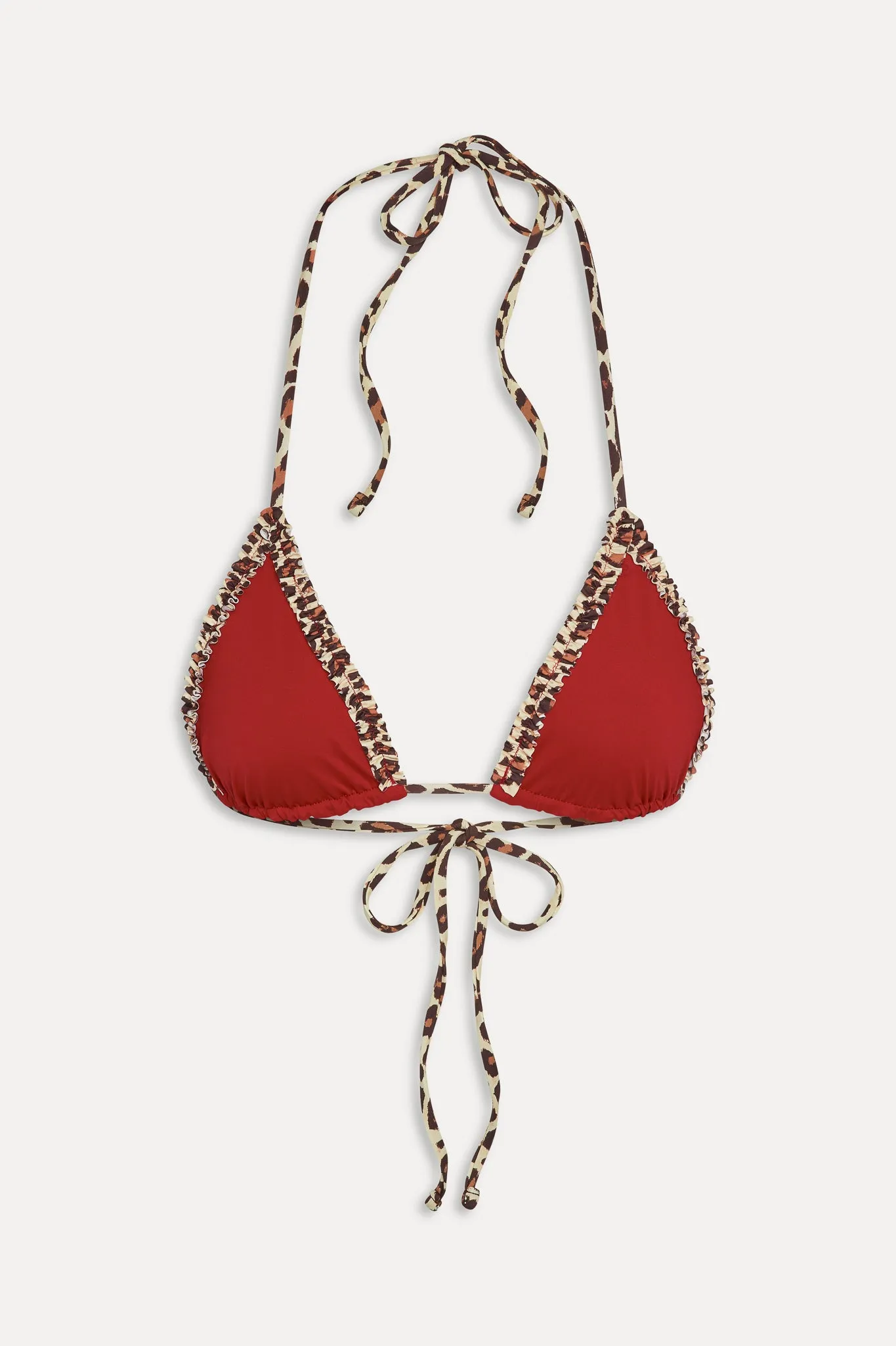 Nick Ruffle Triangle Bikini Top - Valentine sold by Frankie's Bikinis product image thumbnail 3