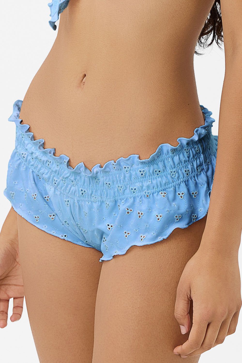 x GIGI HADID Pippa Eyelet Ruffle Bikini Bottom - Sea Angel sold by Frankie's Bikinis product image thumbnail 2