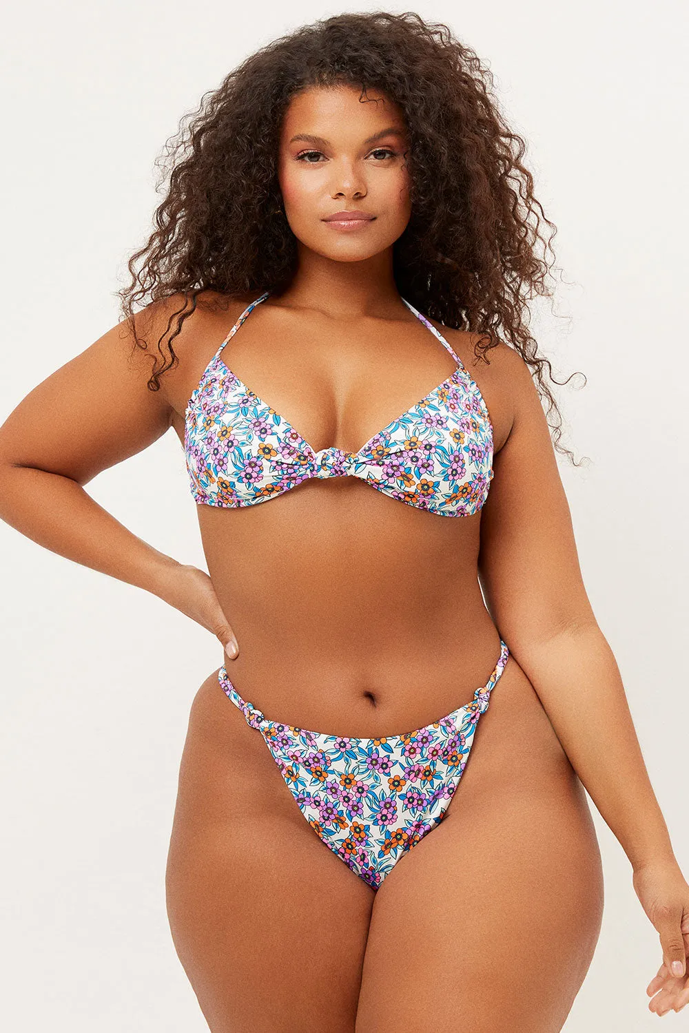 Gabe High Cut Cheeky Bikini Bottom - Flower Farm sold by Frankie's Bikinis product image thumbnail 3