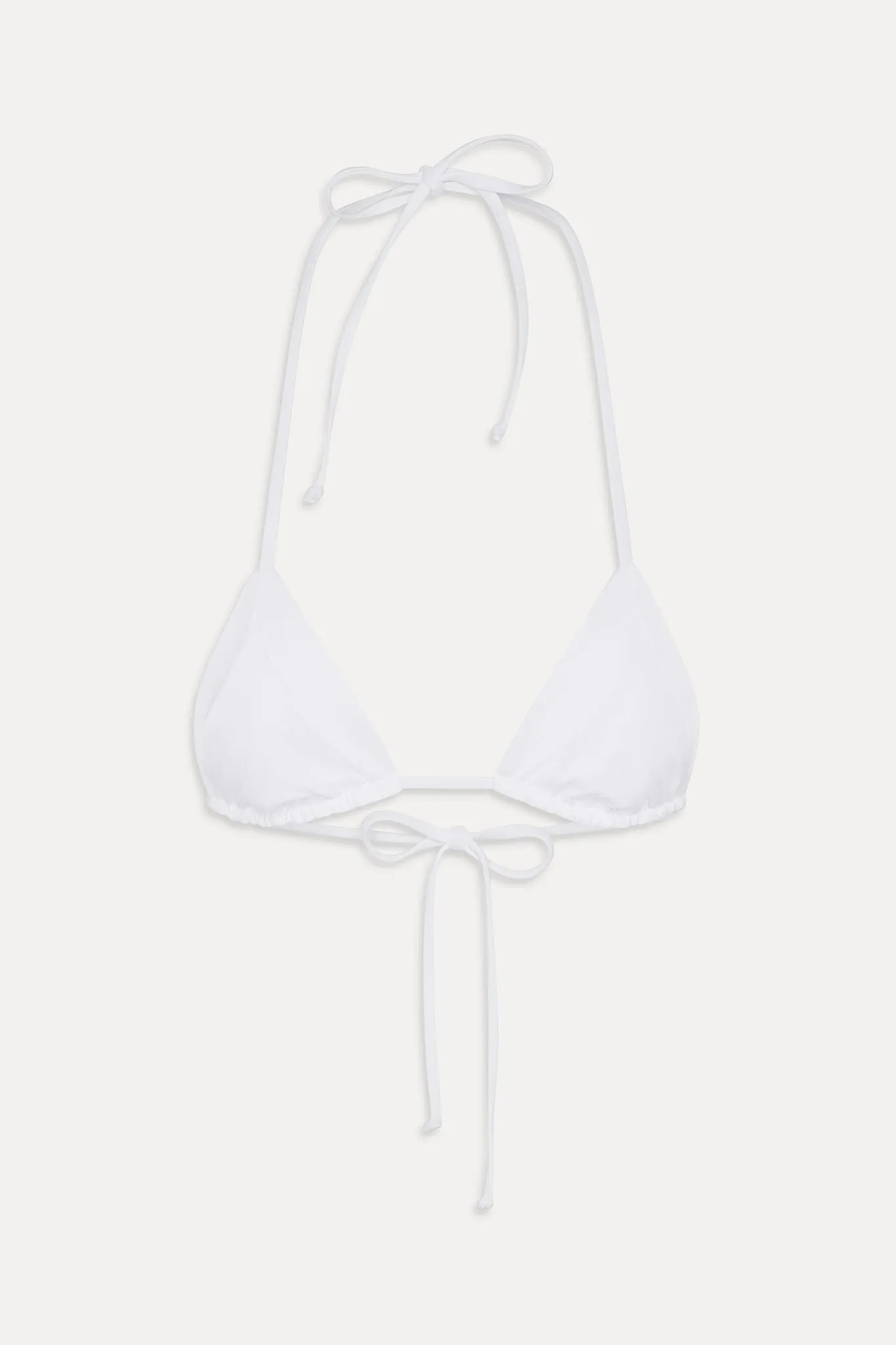 Sky Triangle Halter Bikini Top - Optic White sold by Frankie's Bikinis product image thumbnail 3