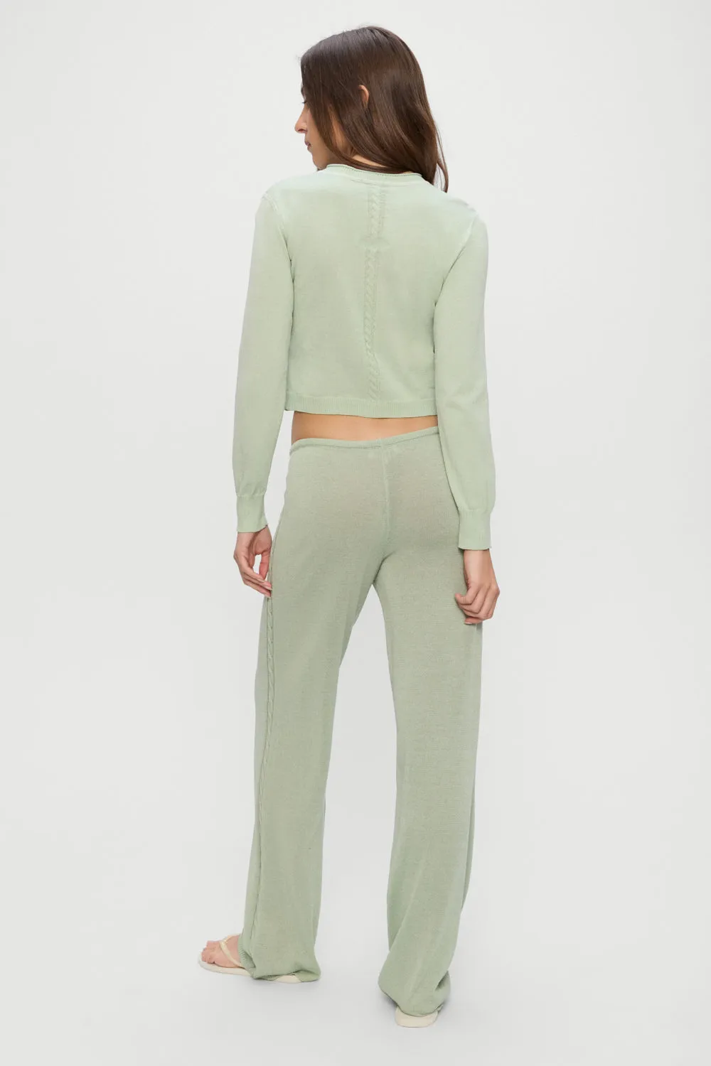 Ela Low Rise Knit Pants - Eucalyptus sold by Frankie's Bikinis product image thumbnail 4