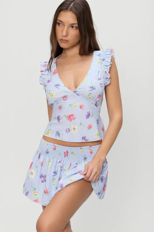Clover Blouse - Fresh Florals sold by Frankie's Bikinis