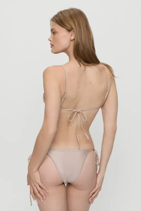 Mackenzie Cheeky Shine Bikini Bottom - Birthday Suit sold by Frankie's Bikinis