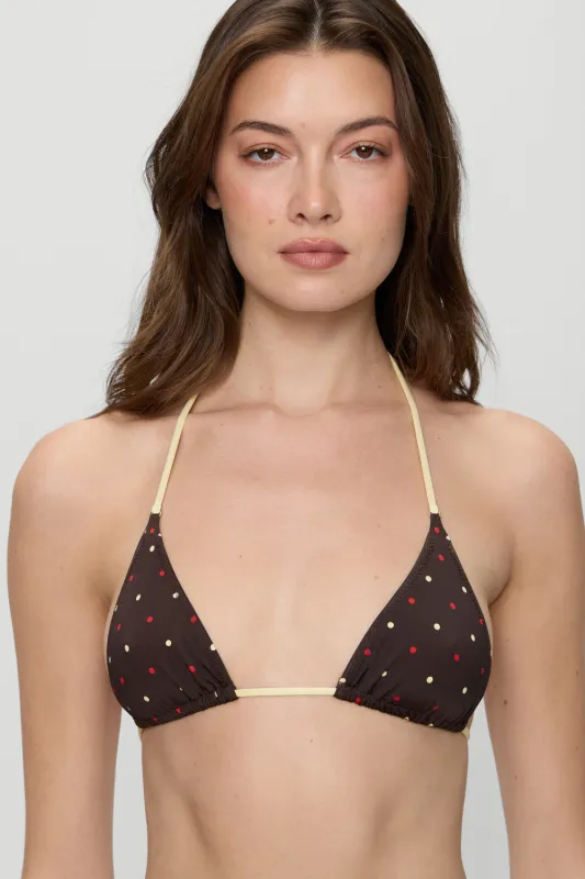 Nick Reversible Shine Bikini Top - Honey Bug sold by Frankie's Bikinis