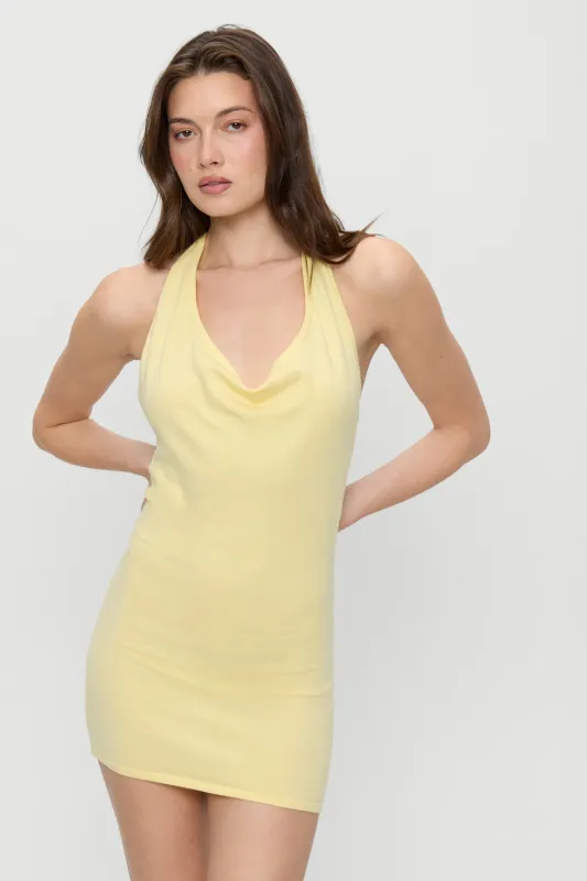 Moon Cloud Knit Mini Dress - Buttercream sold by Frankie's Bikinis