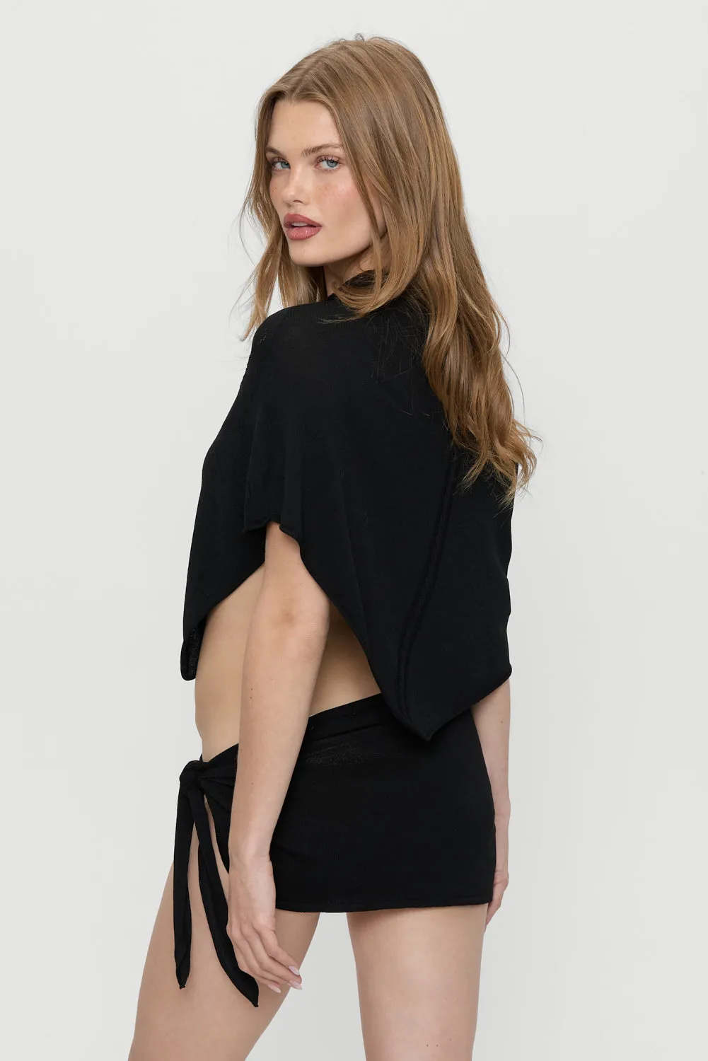 Atlas Knit Mini Skirt - Black sold by Frankie's Bikinis product image thumbnail 2