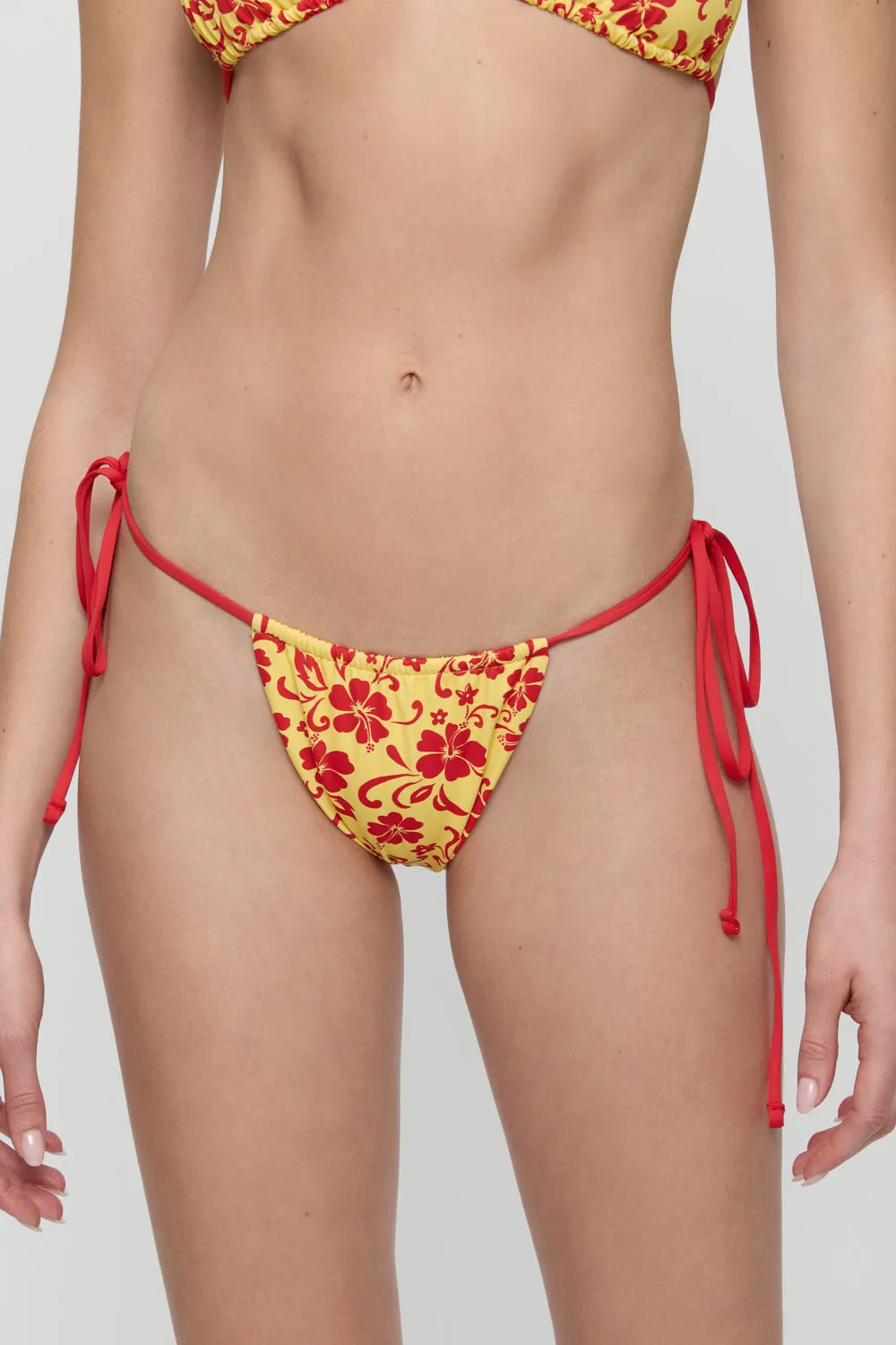 Tia Skimpy String Bikini Bottom - Favorite Flower sold by Frankie's Bikinis