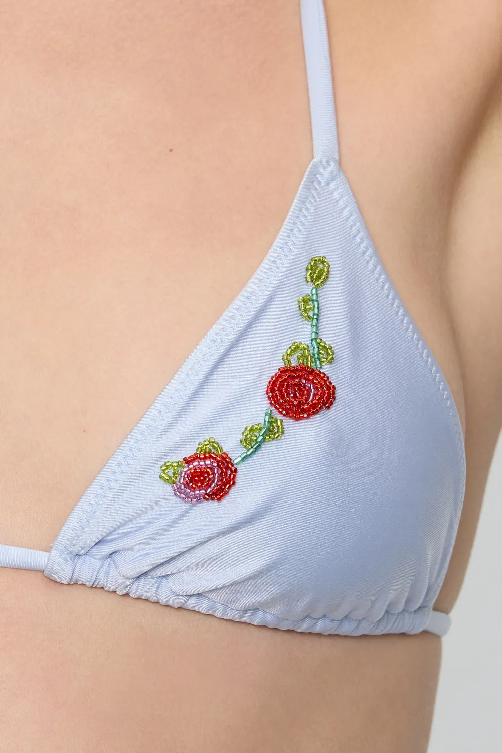 Nick Beaded Shine Bikini Top - Frosting sold by Frankie's Bikinis product image thumbnail 2