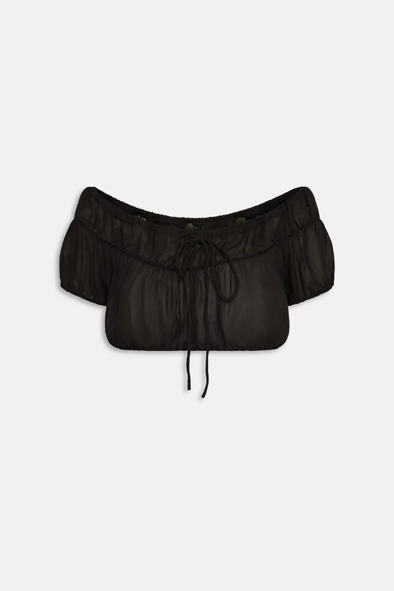 Paulina Cropped Blouse - Black sold by Frankie's Bikinis product image thumbnail 3