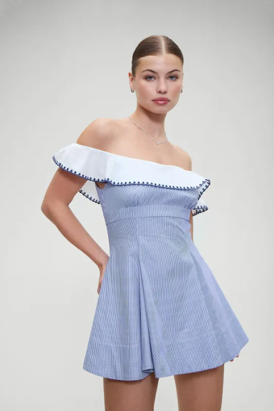 Lilah Striped Mini Dress - Midnight Stripe made by Frankie's Bikinis
