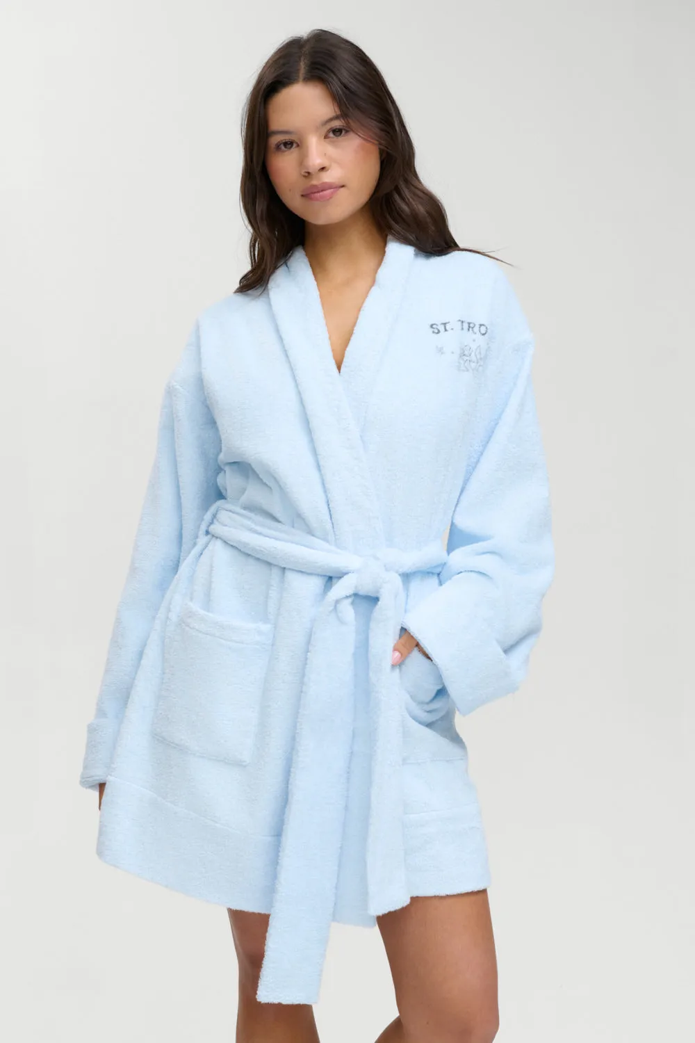 Poolside Terry Robe - French Riviera sold by Frankie's Bikinis