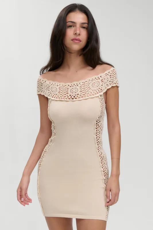 Fleur Crochet Knit Mini Dress - Summer Crochet made by Frankie's Bikinis