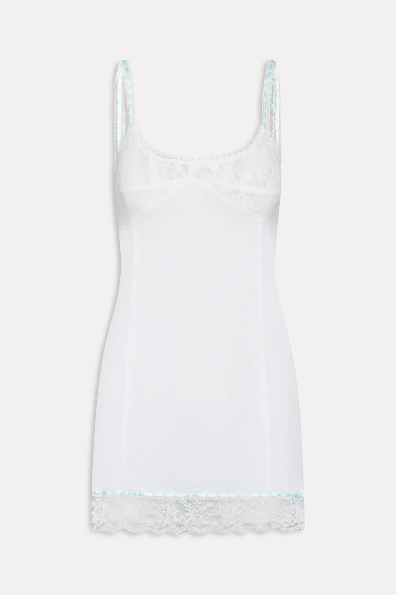 Summer Sonnet Satin Mini Dress - Optic White sold by Frankie's Bikinis product image thumbnail 3